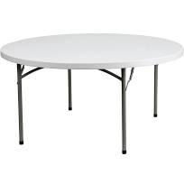 60" White Round Table